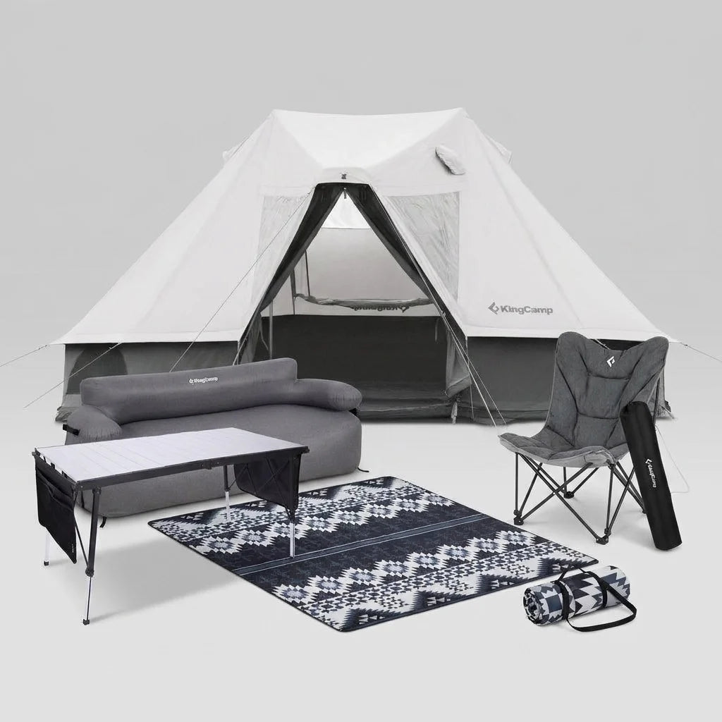 KingCamp Khan Villa Luxury 4-Season Glamping Tent Bundle