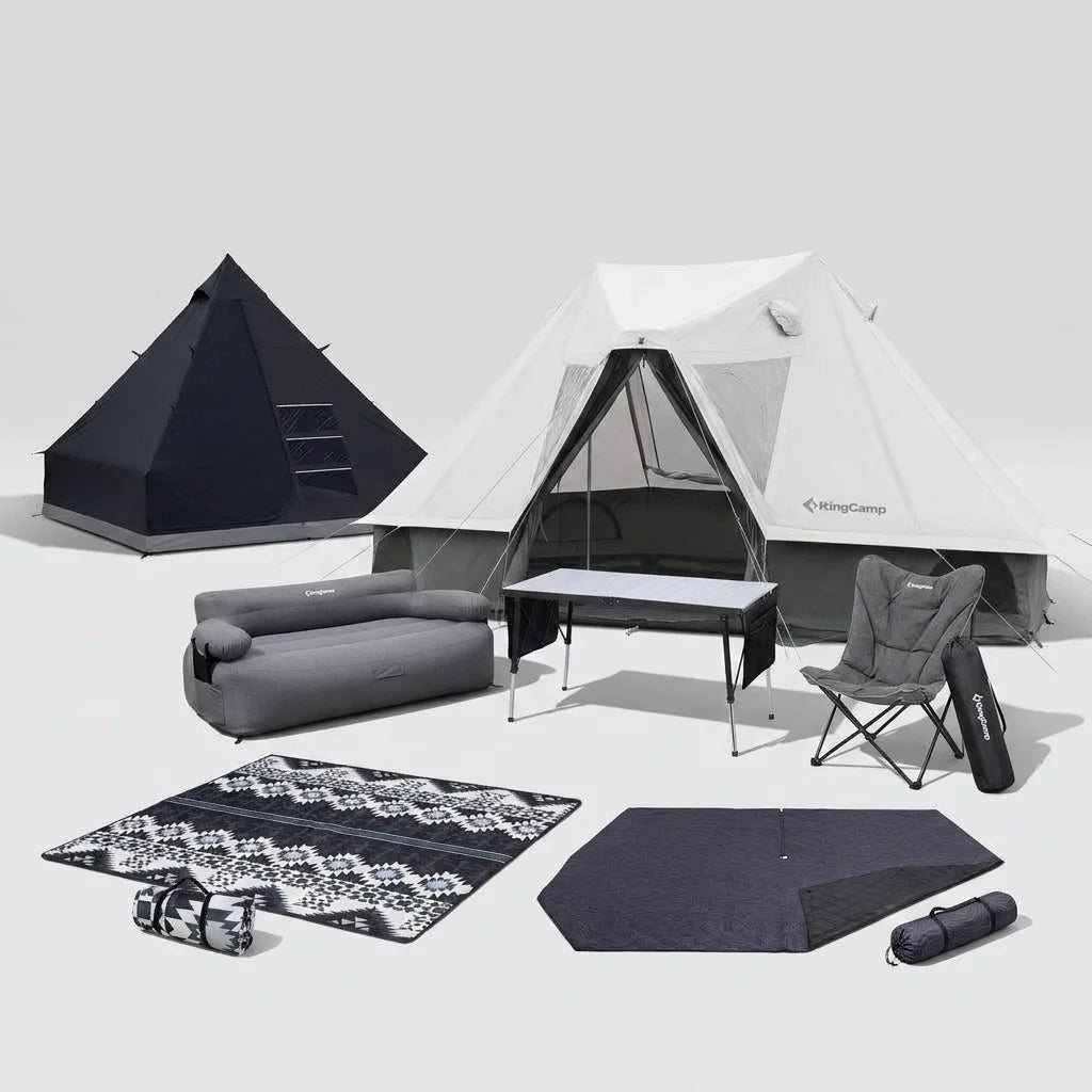 KingCamp Khan Villa Luxury 4-Season Glamping Tent Bundle