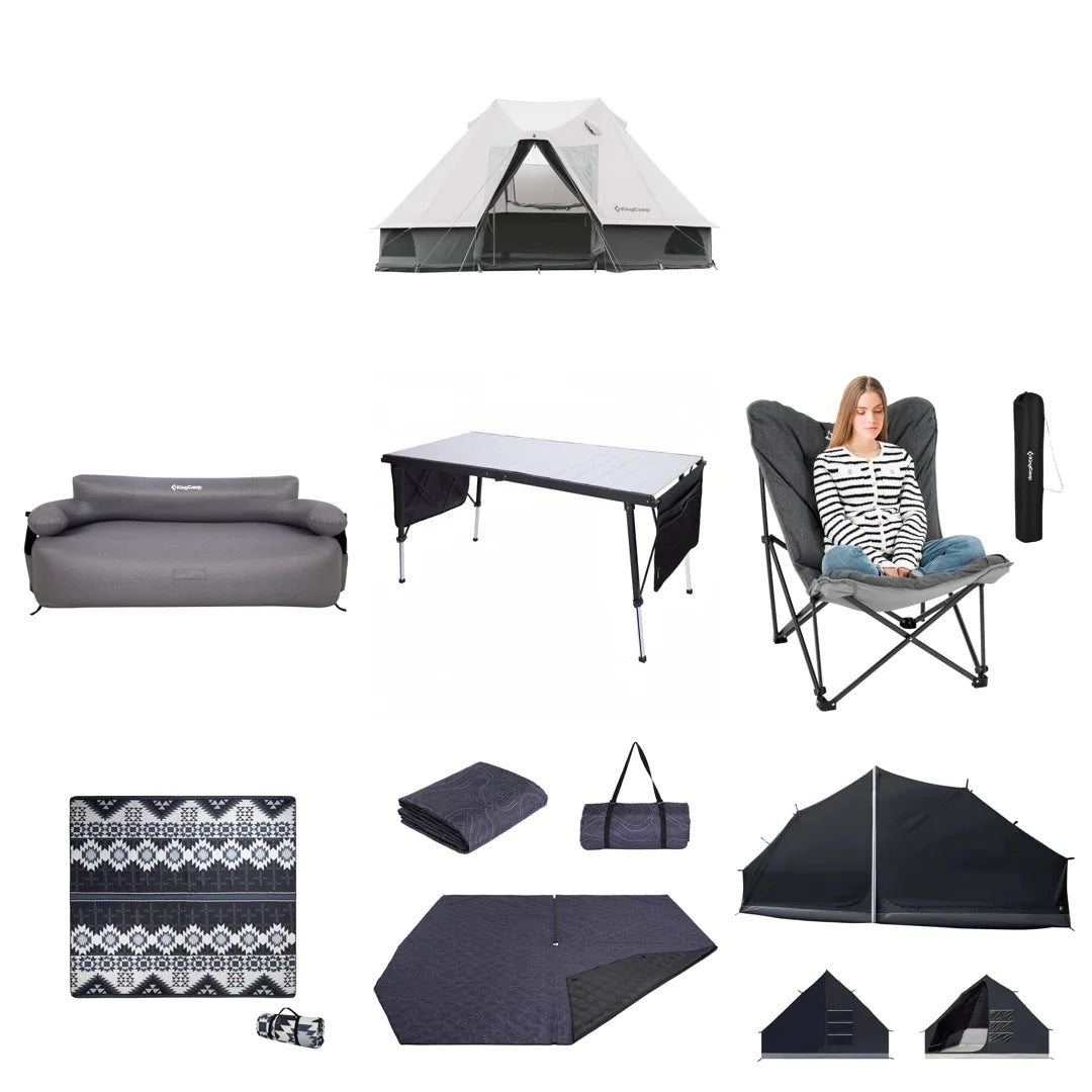 KingCamp Khan Villa Luxury 4-Season Glamping Tent Bundle