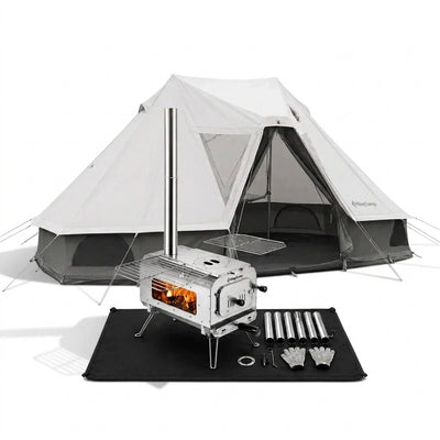 KingCamp KHAN VILLA Tent & Wood Stove Bundle