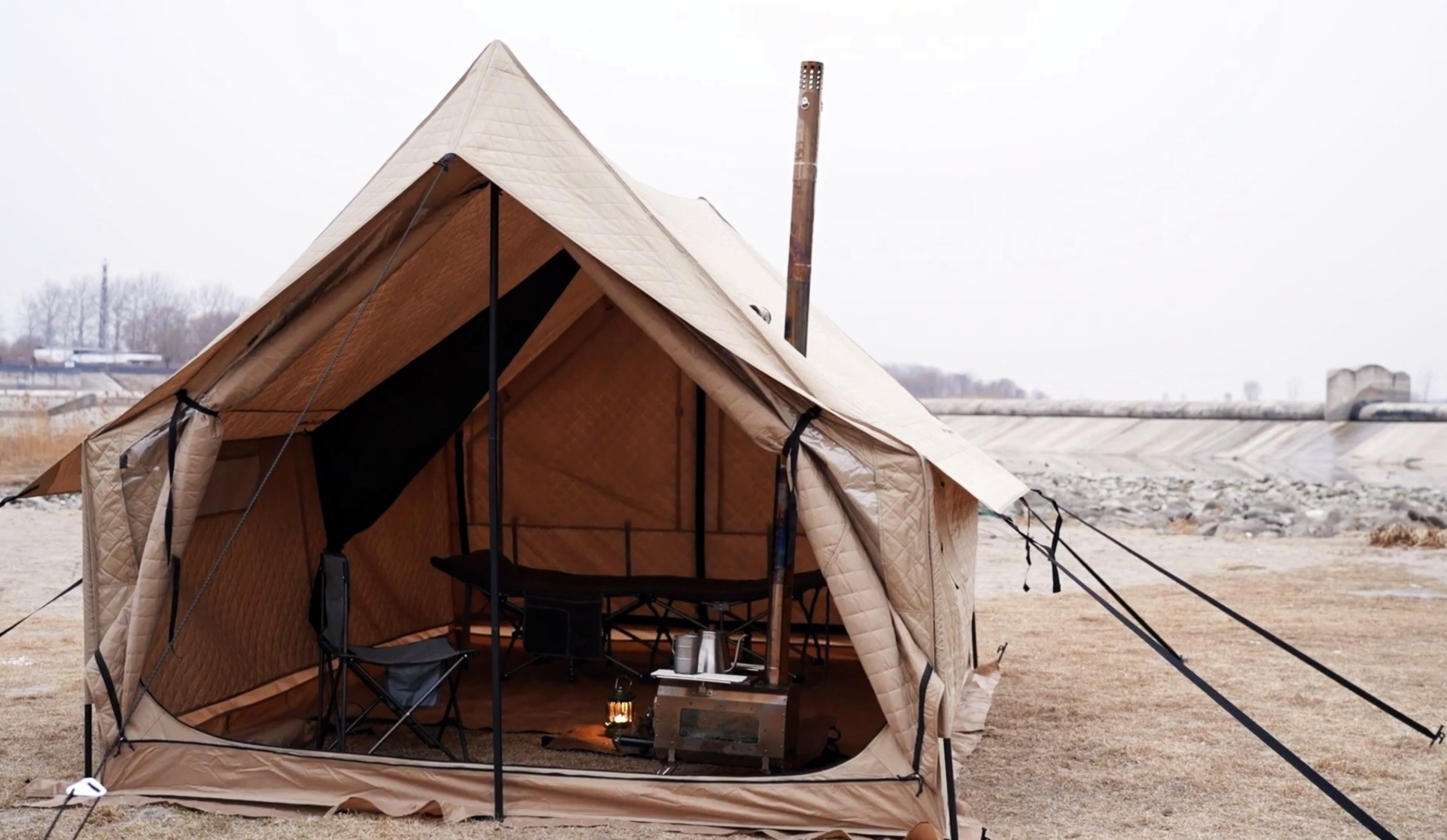 KingCamp Winter Camping Bundle with Insulated Quilted Tent and Stove