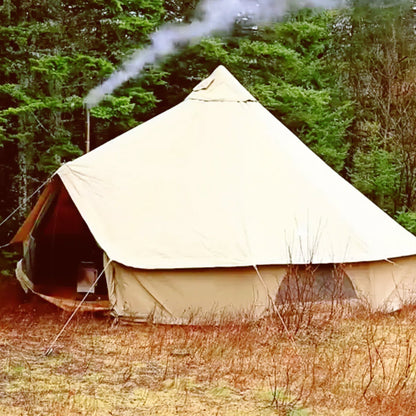 KingCamp Khan 4-Season Canvas Bell Tent with Stove bundle KT2011