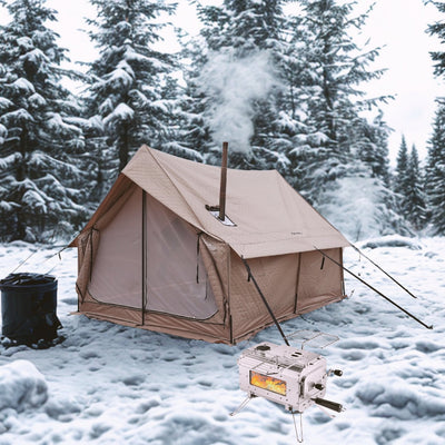 insulated winter tent KingCamp Winter Camping Bundle with Insulated Quilted Tent and Stove