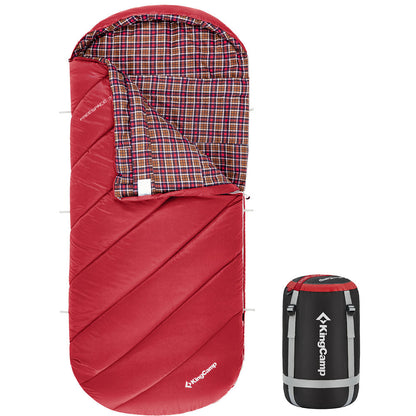 KingCamp 350g Filling Plus Size 3-4 Season Wine Sleeping Bag