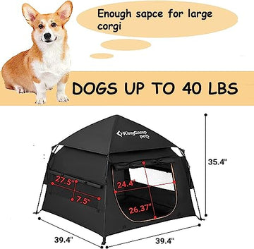 pop up tent for pets KingCamp Pop-Up Dog Tent | Large Pet Shelter