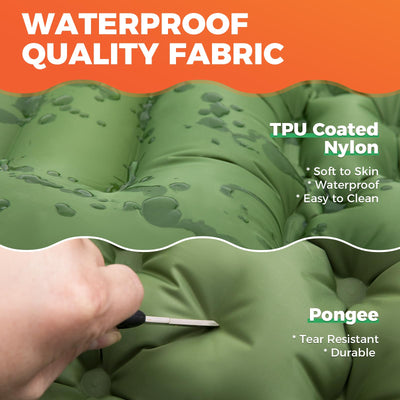 KingCamp COMFORT DUO 9 Double Air Pad with Built-in Foot Pump and Pillow