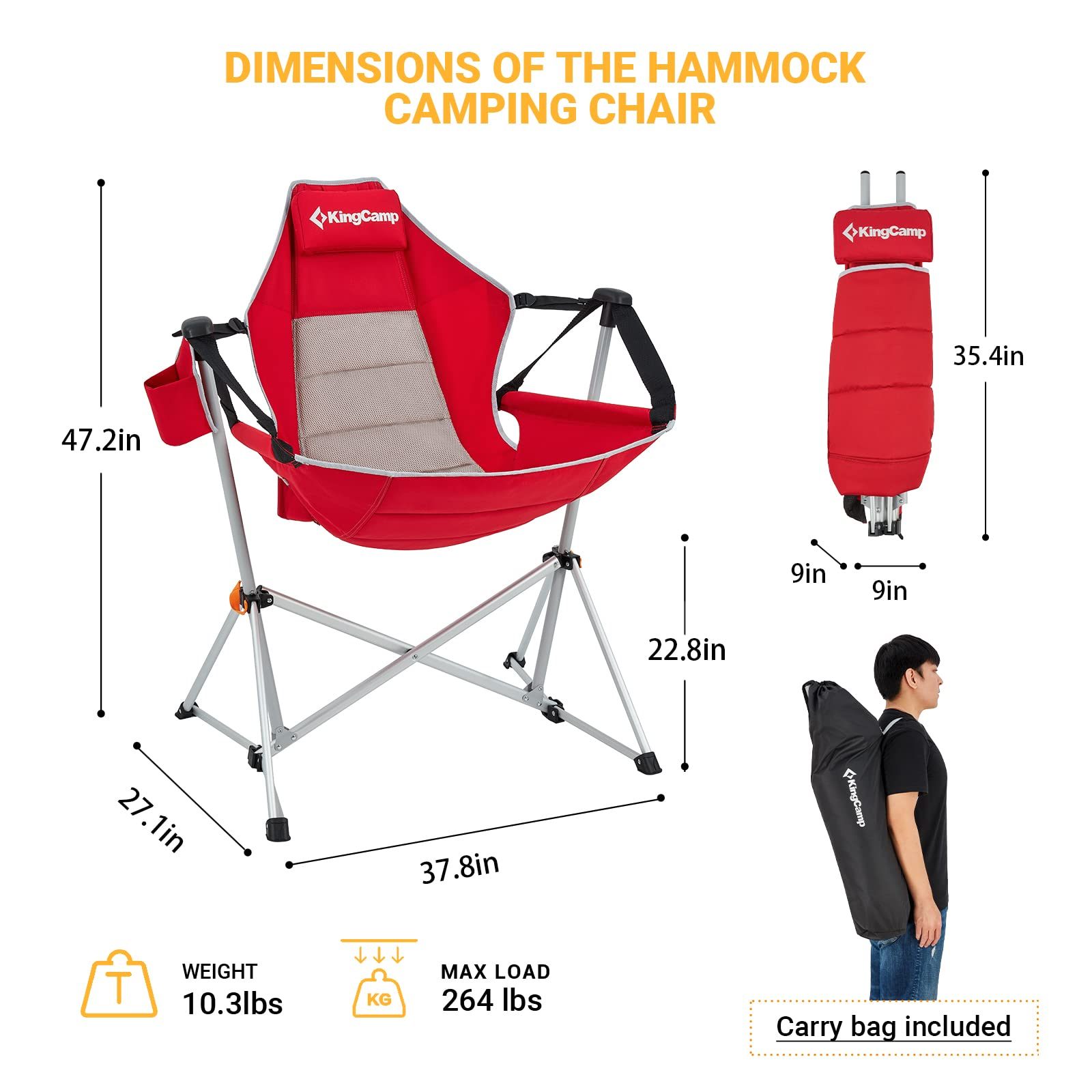 KingCamp Hammock Camp Recliner Chair
