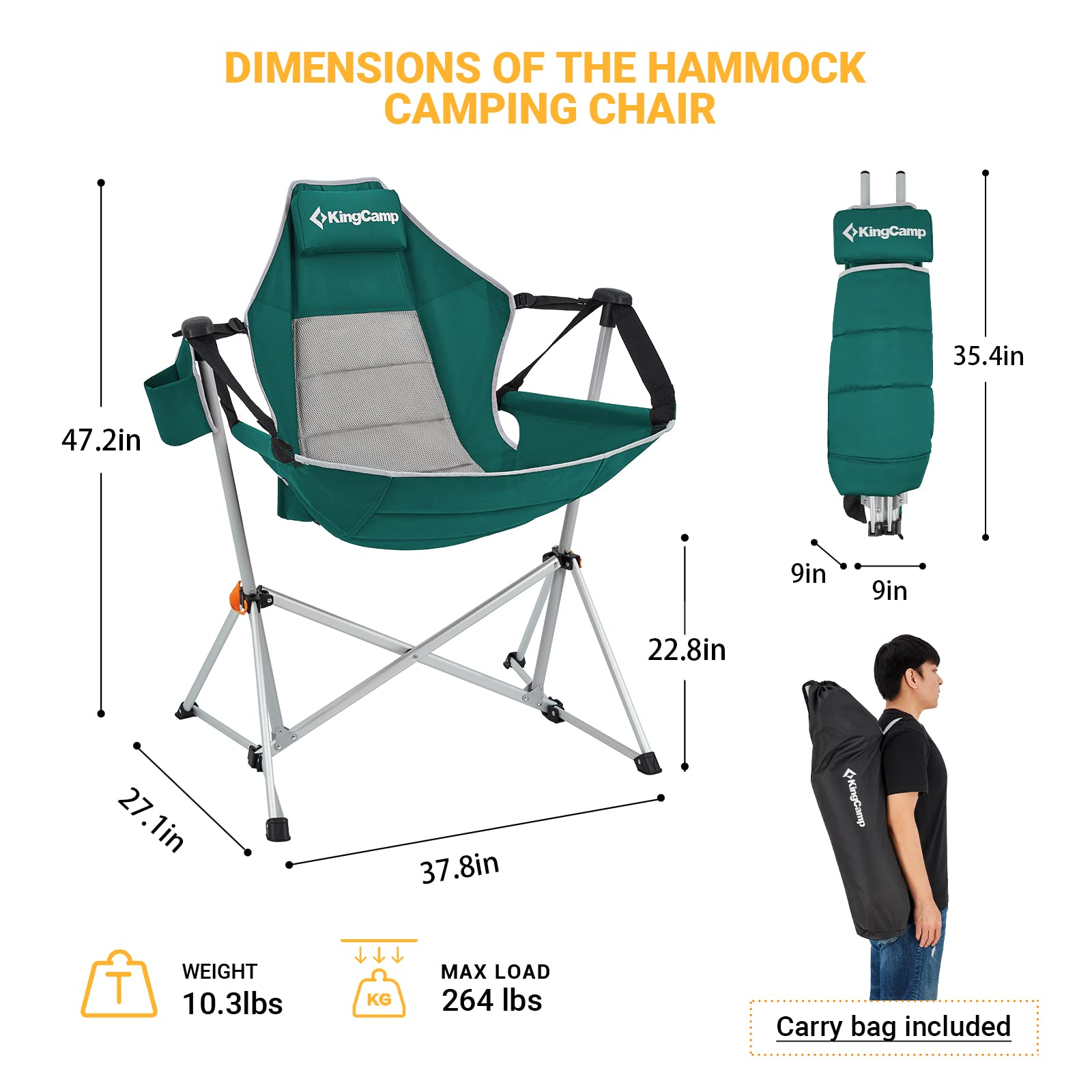 KingCamp Hammock Camp Recliner Chair