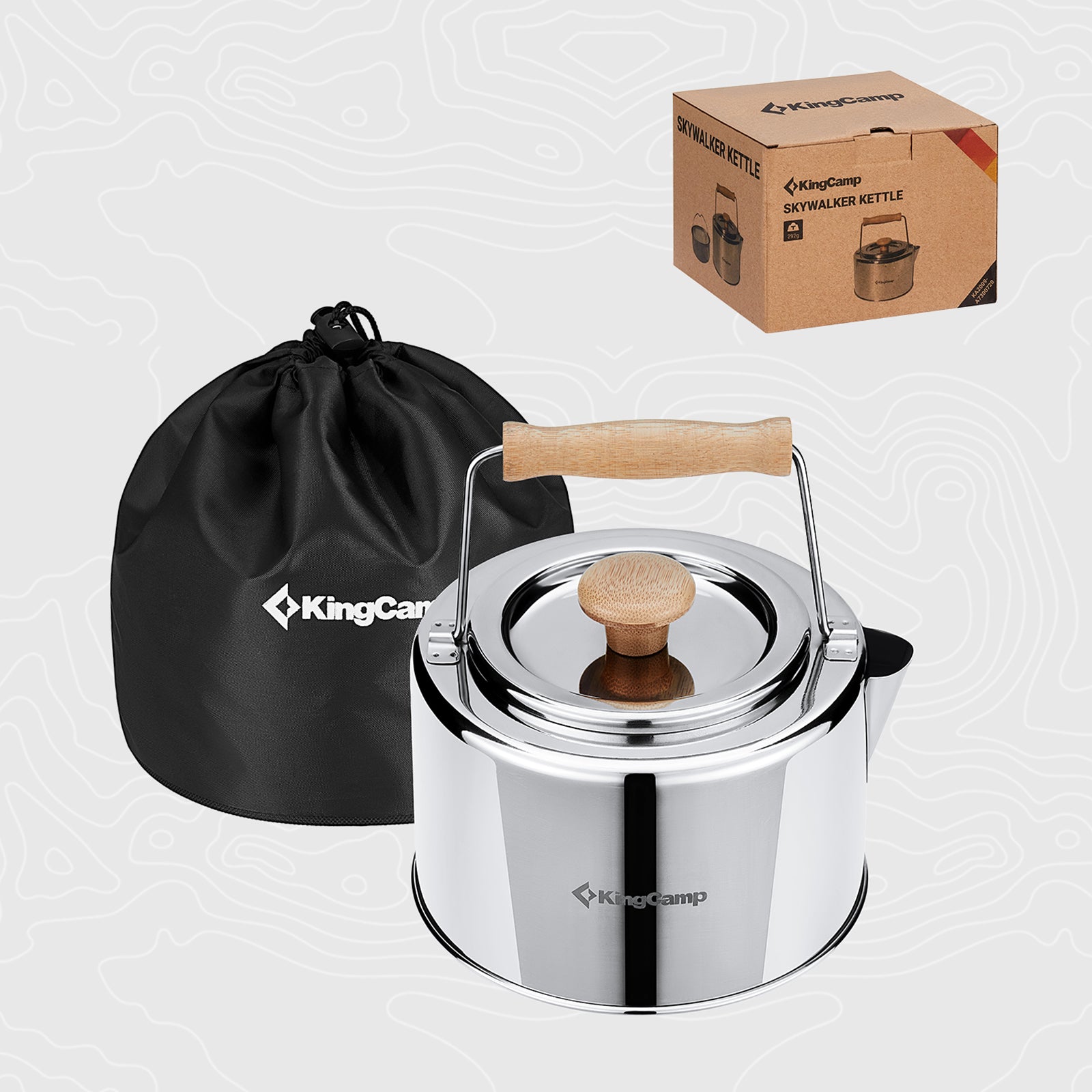 KingCamp 1.2L Stainless Steel Camping Kettle