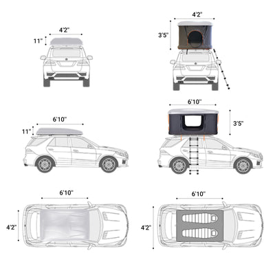 KingCamp 2-Person Rooftop Tent