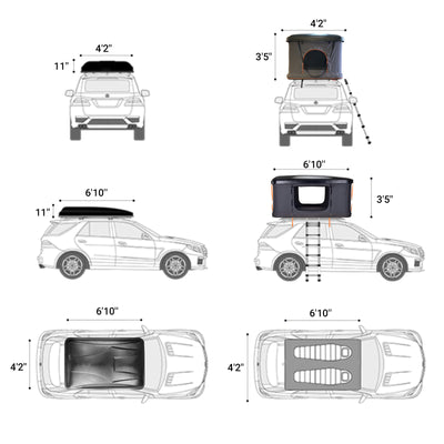 KingCamp 2-Person Rooftop Tent