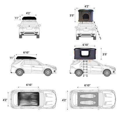 KingCamp 2-Person Rooftop Tent