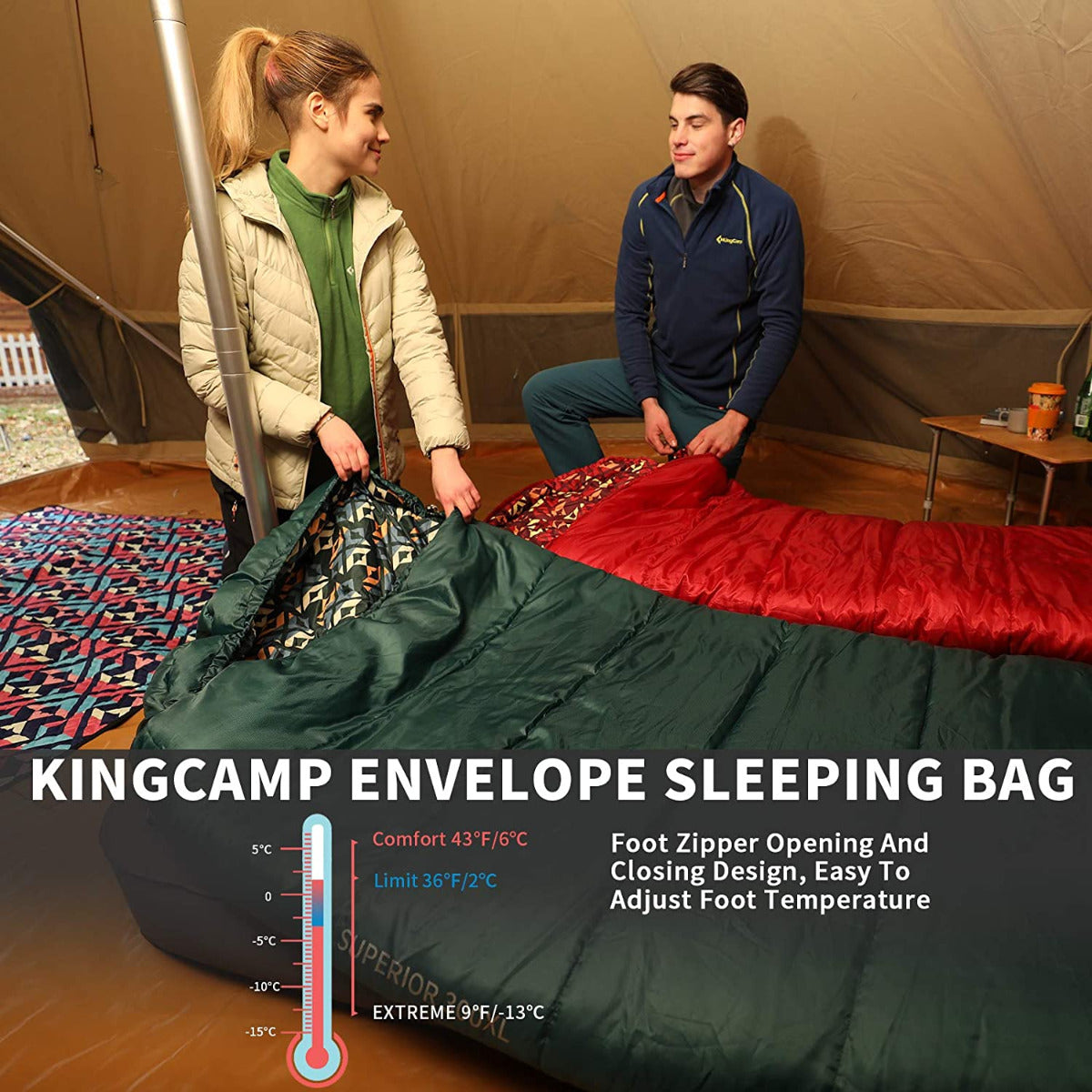 KingCamp 3 Season Camping Sleeping Bag