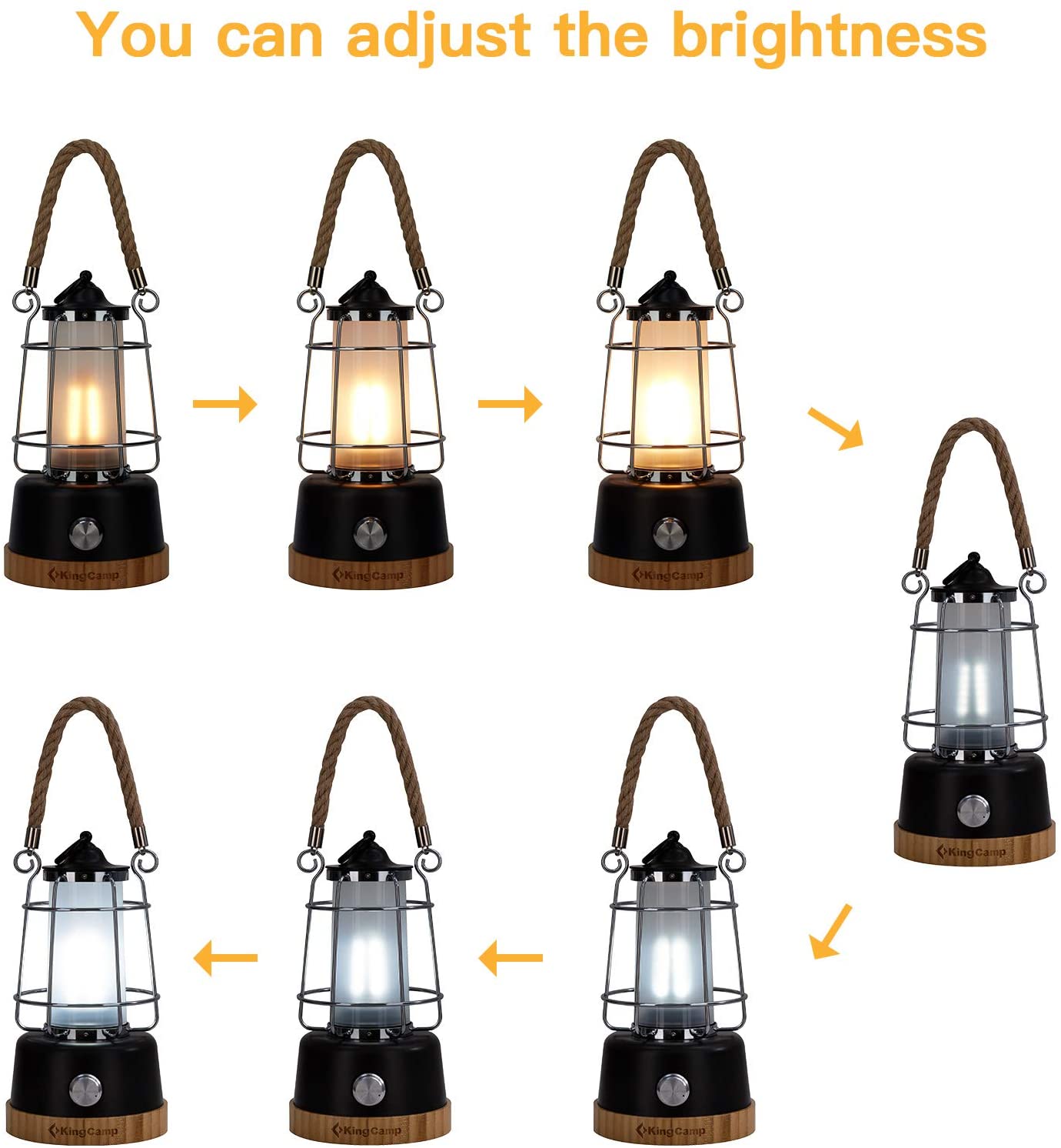 KingCamp Adjustable Brightness Rechargeable Lantern