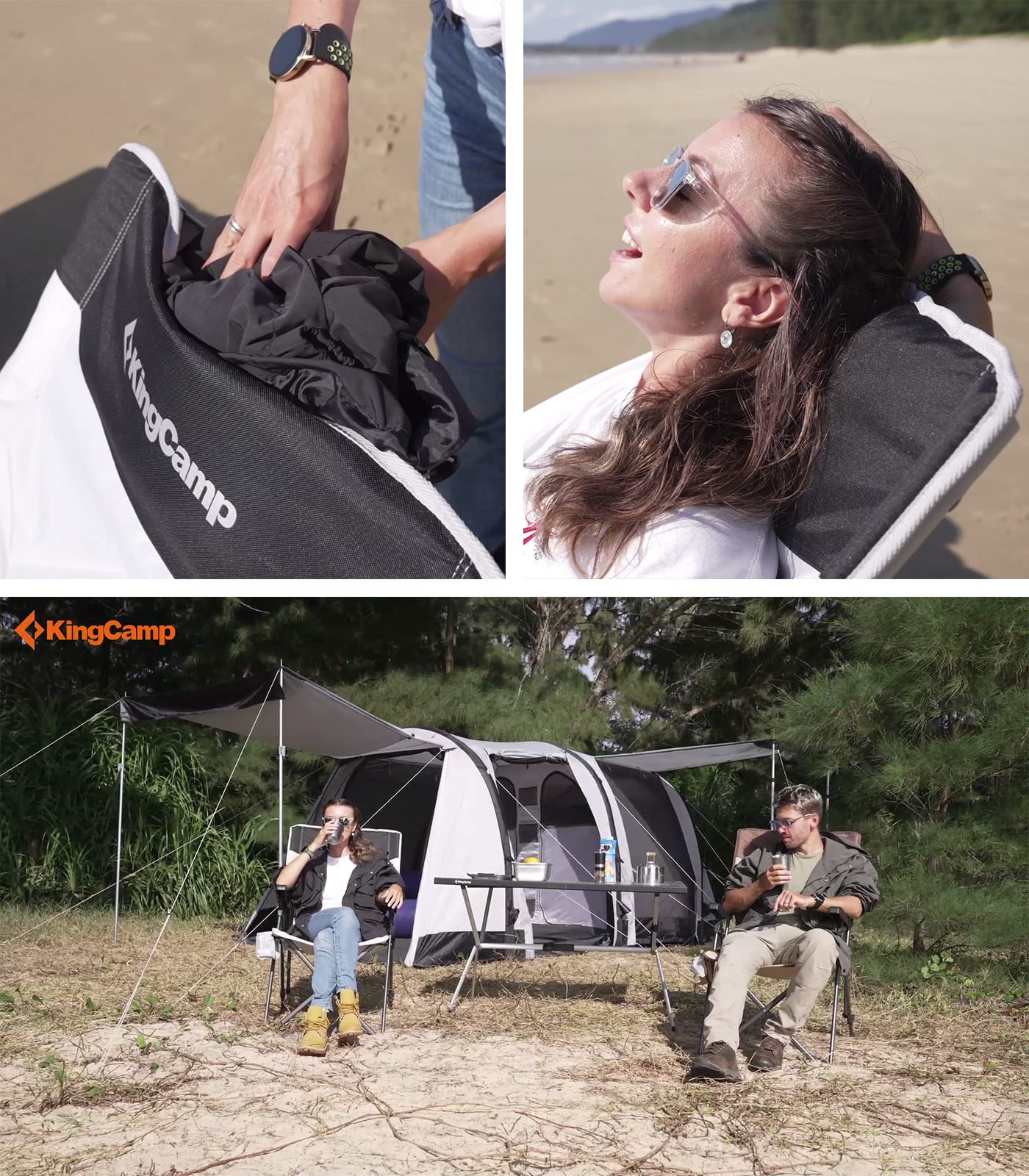 KingCamp Adjustble Heavy Duty Camping Chairs