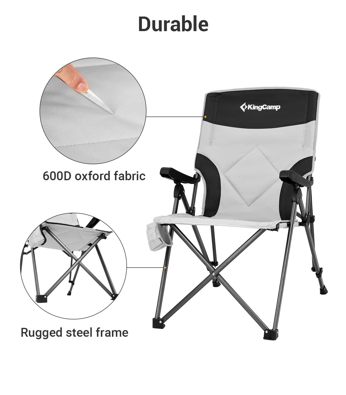 KingCamp Adjustble Heavy Duty Camping Chairs