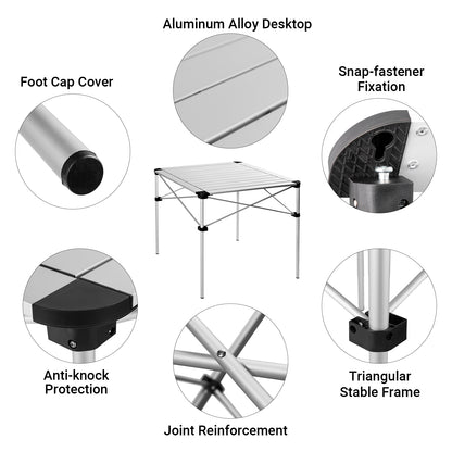 KingCamp Aluminum Roll Up Camping Table