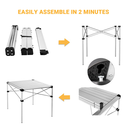 KingCamp Aluminum Roll Up Camping Table