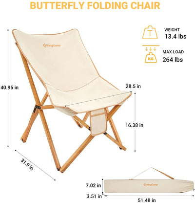 KingCamp Butterfly Chair with Removable Canvas Cover
