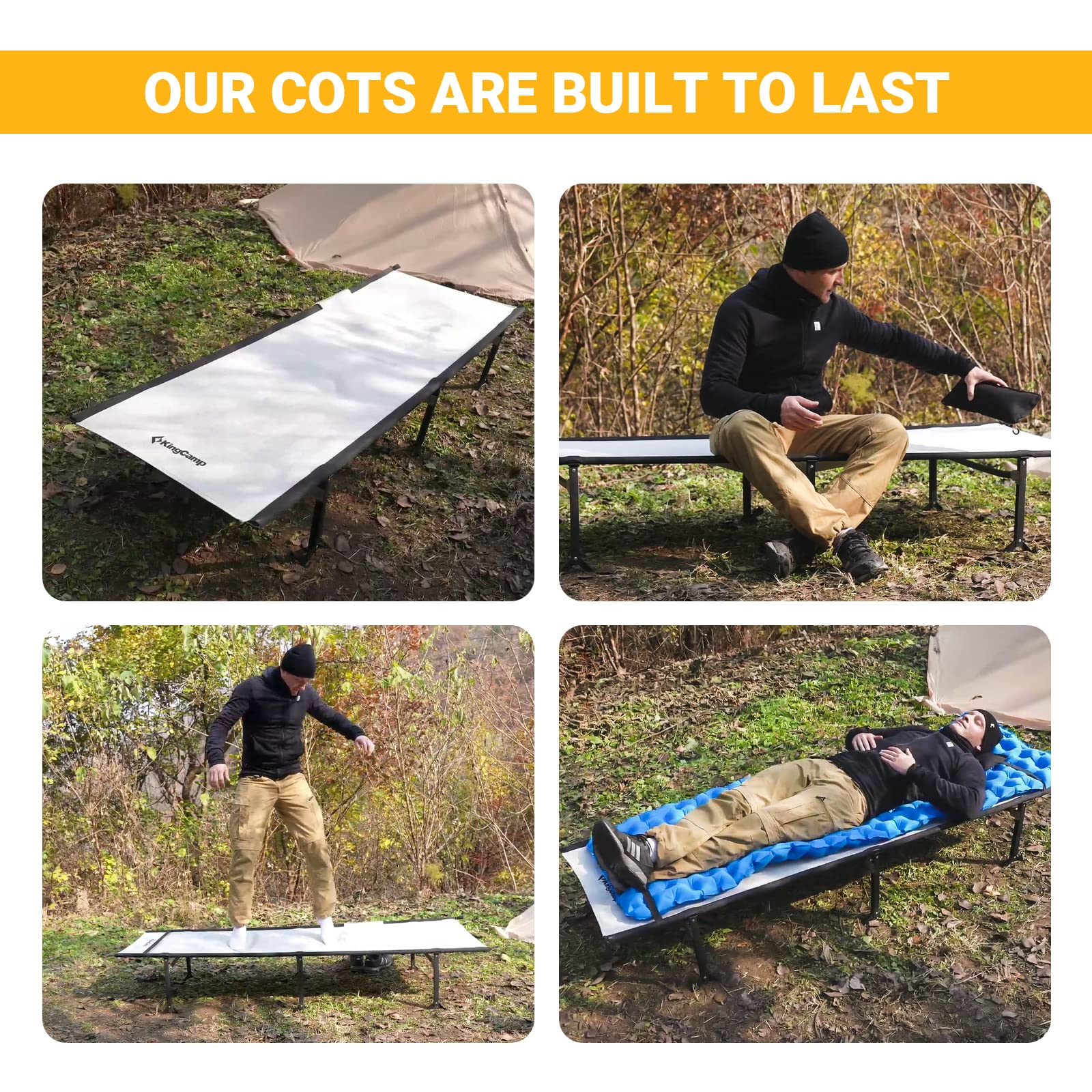 KingCamp SEQUOIA Extra Long Portable Camping Bed Cot
