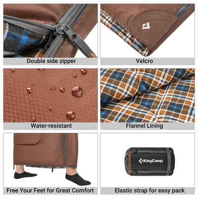 KingCamp Cotton Flannel 3 Season Sleeping Bags