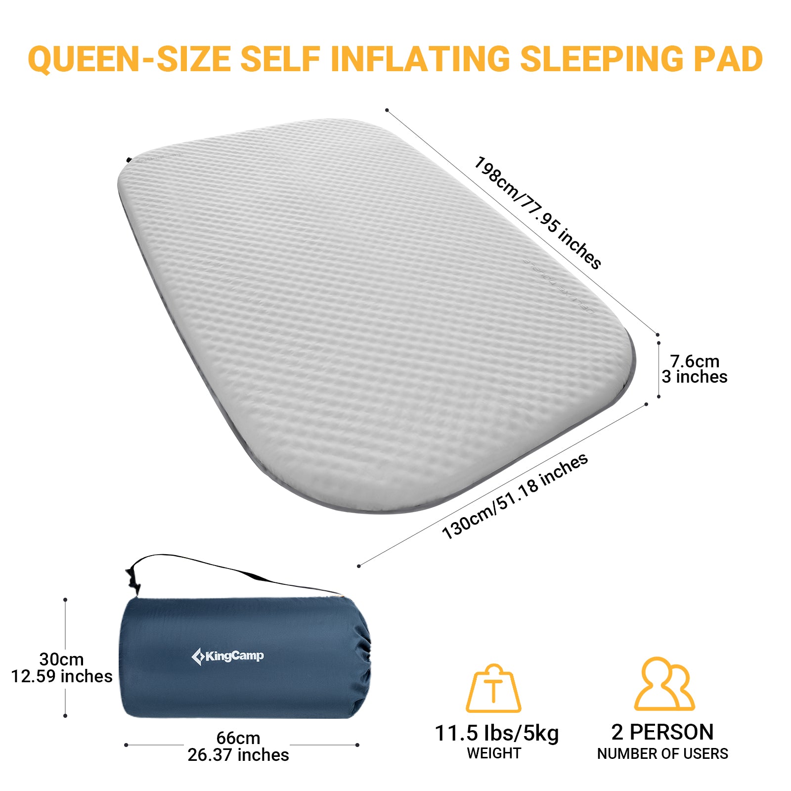KingCamp Double Self Inflating Sleeping Pad