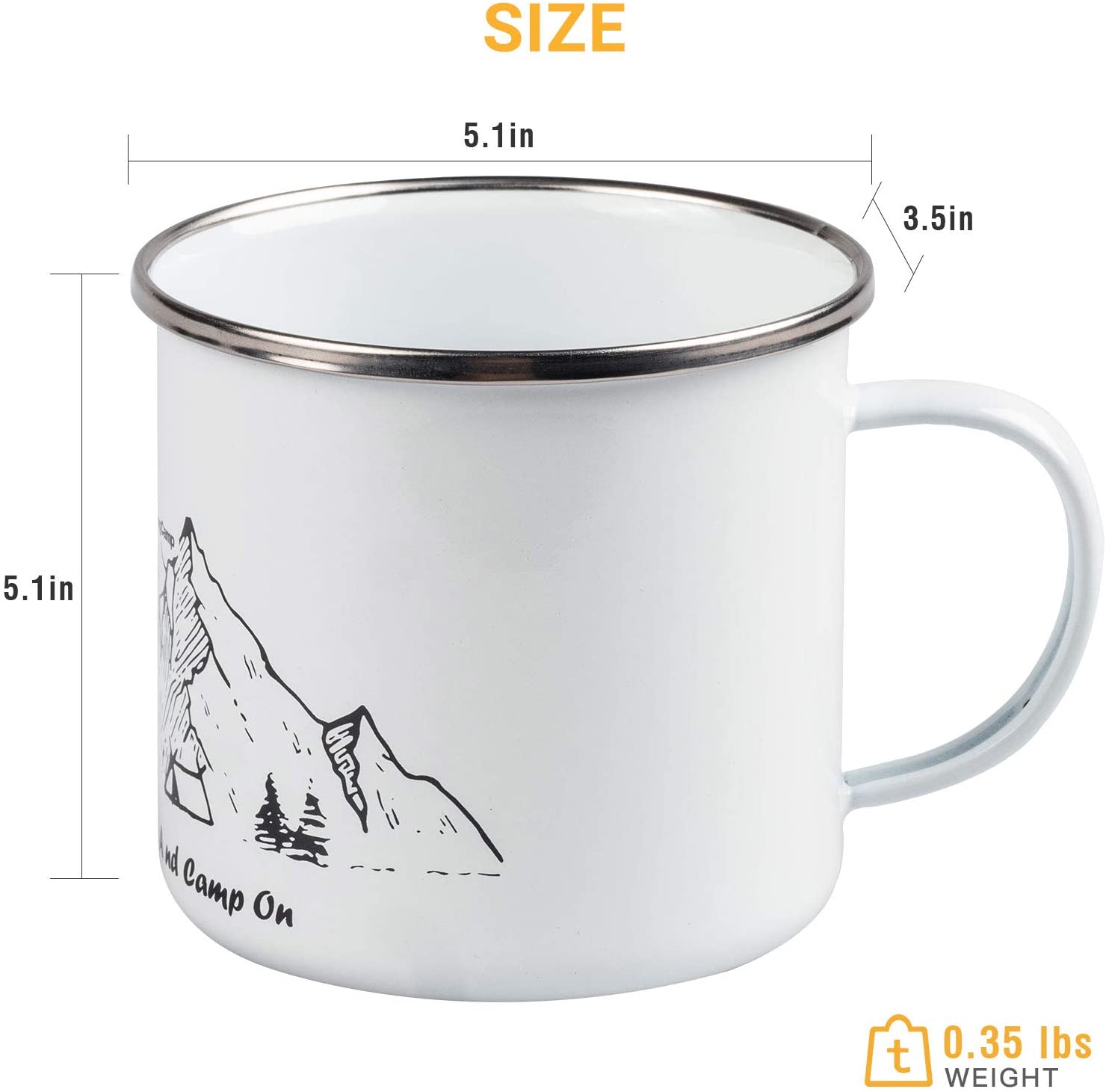 KingCamp Enamel Coffee Camping Mugs 15 fl oz