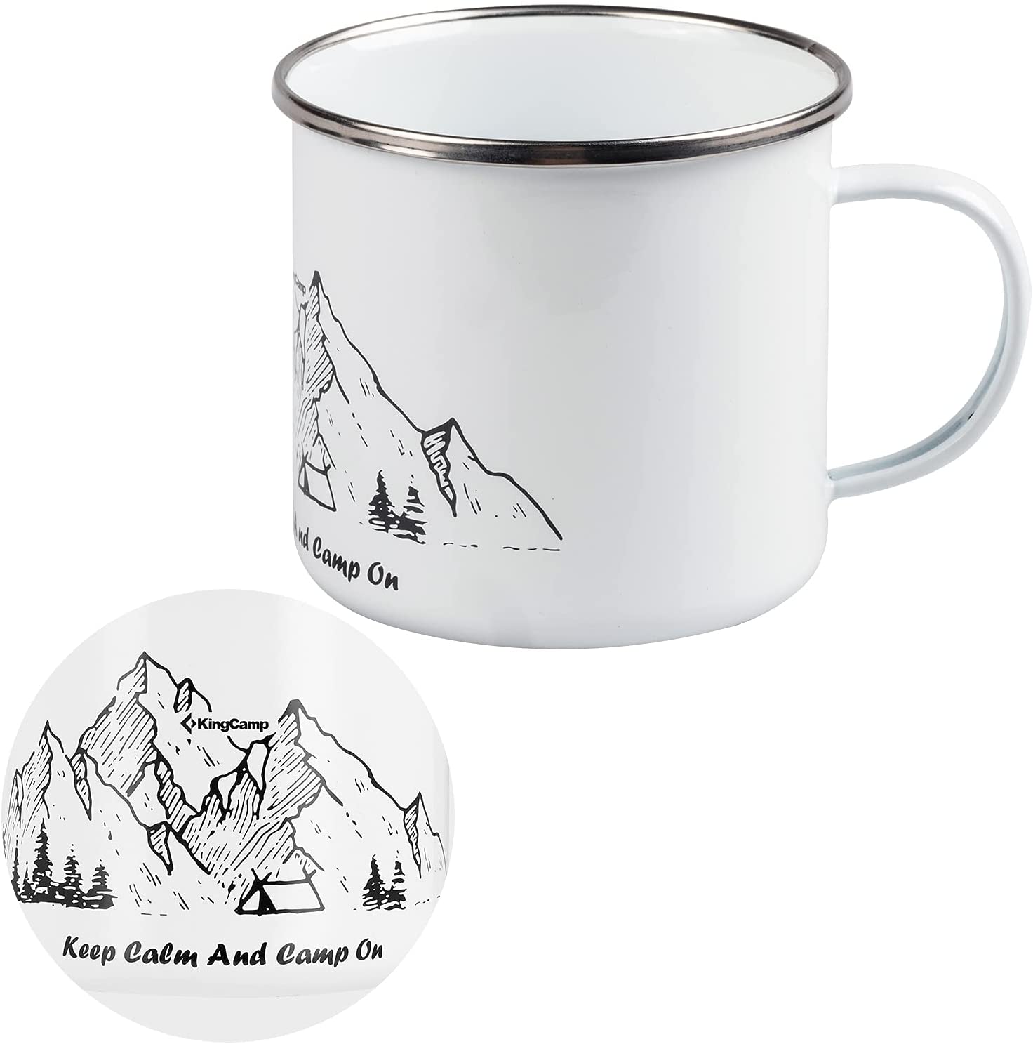 KingCamp Enamel Coffee Camping Mugs 15 fl oz