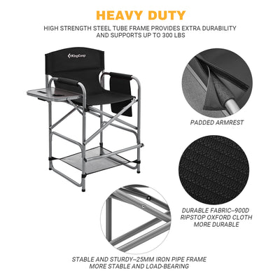 KingCamp Extra Tall Bar Height Director Chair