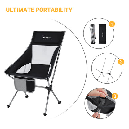 KingCamp Extra Wide High Back Camping Chair