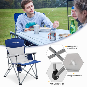 Folding padded camping 2025 chairs