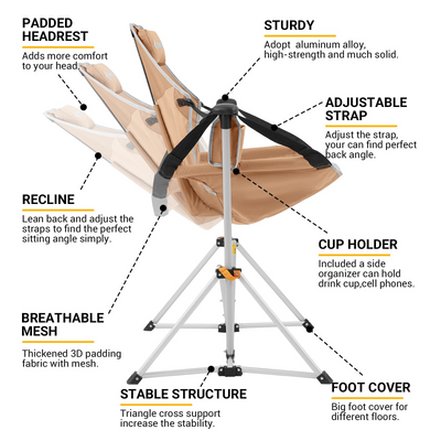 KingCamp Aluminum Alloy Swing Camping Hammock Chair