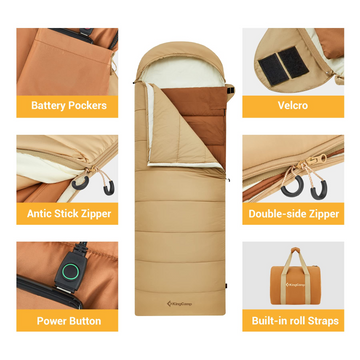 Heated sleeping bag for sale deals