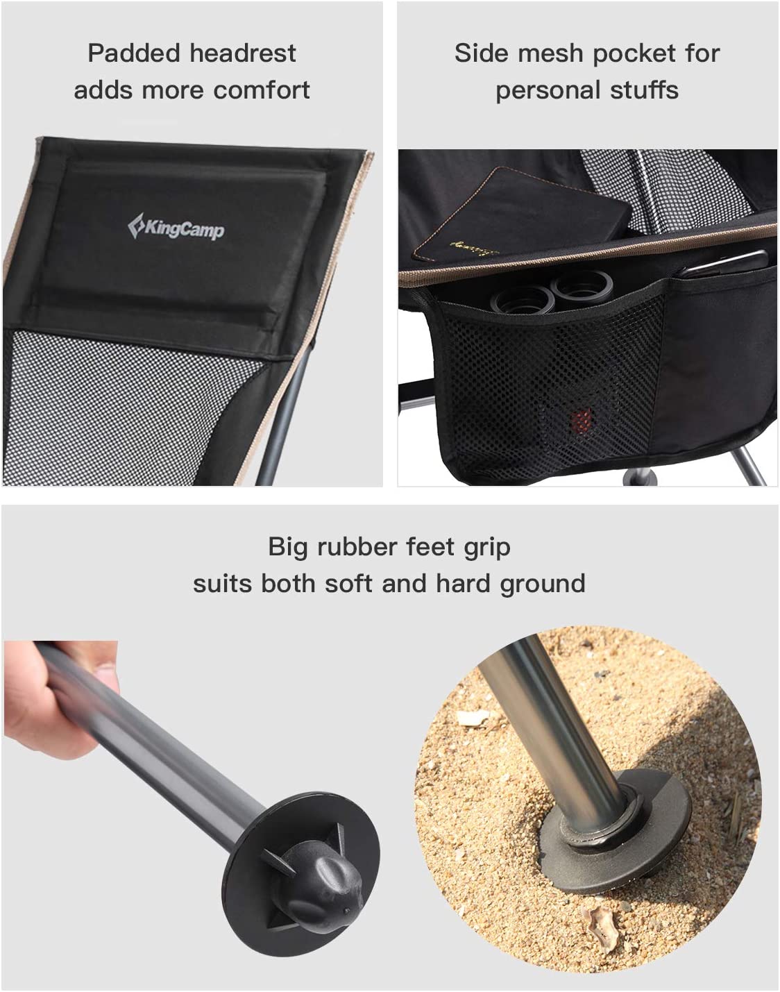 KingCamp High Sling Beach Chair
