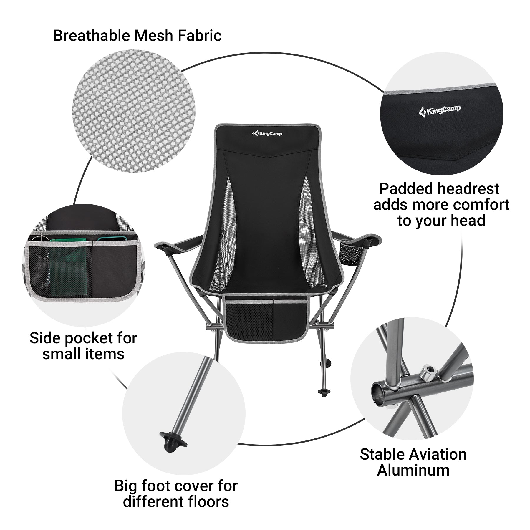 KingCamp Highback Camping Chairs