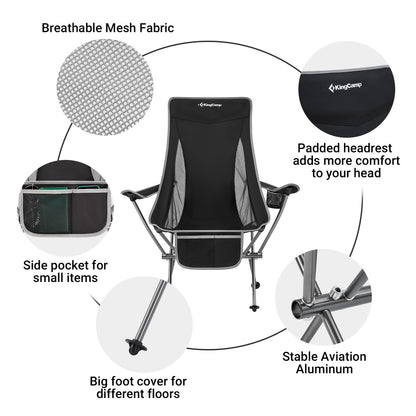KingCamp Highback Camping Chairs