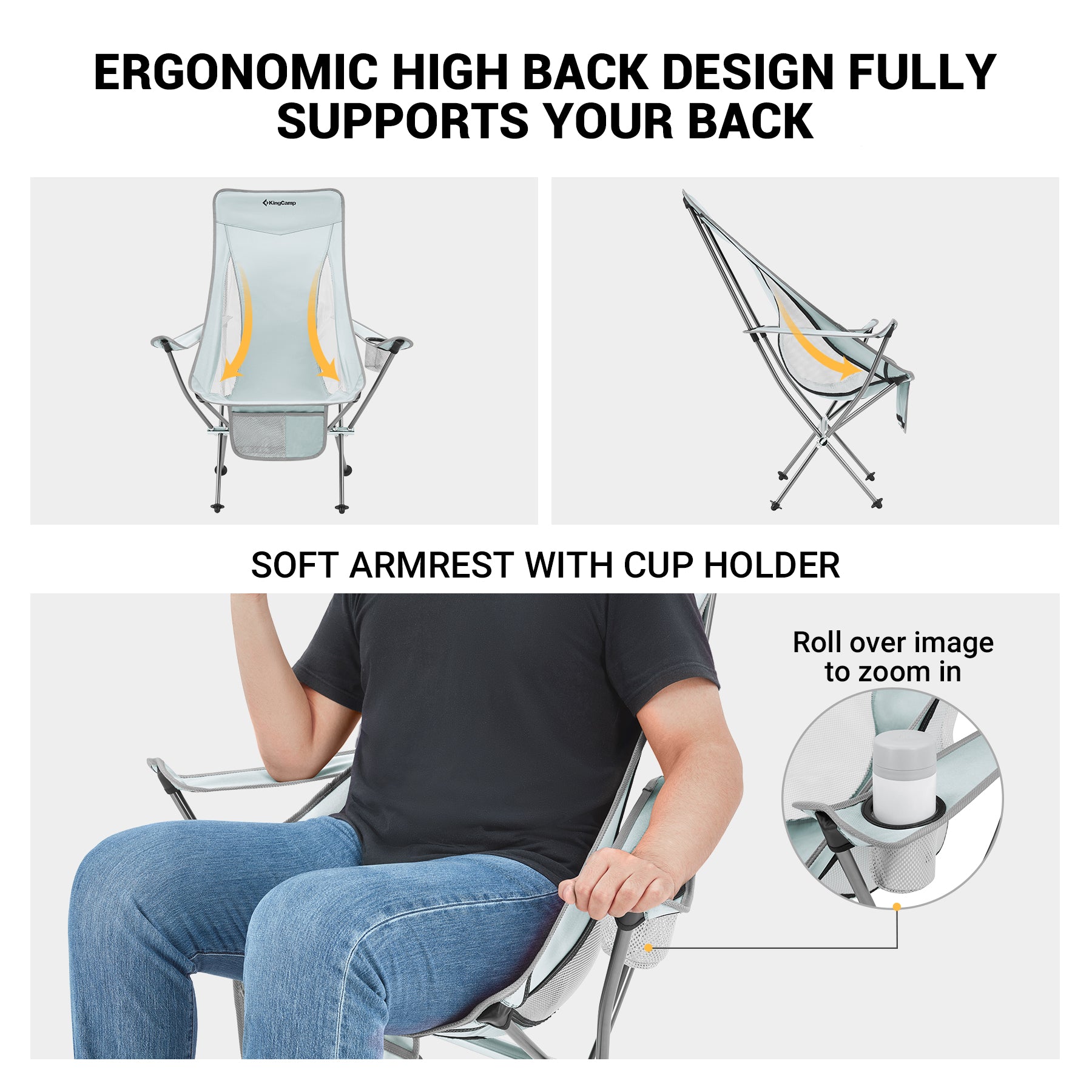 KingCamp Highback Camping Chairs