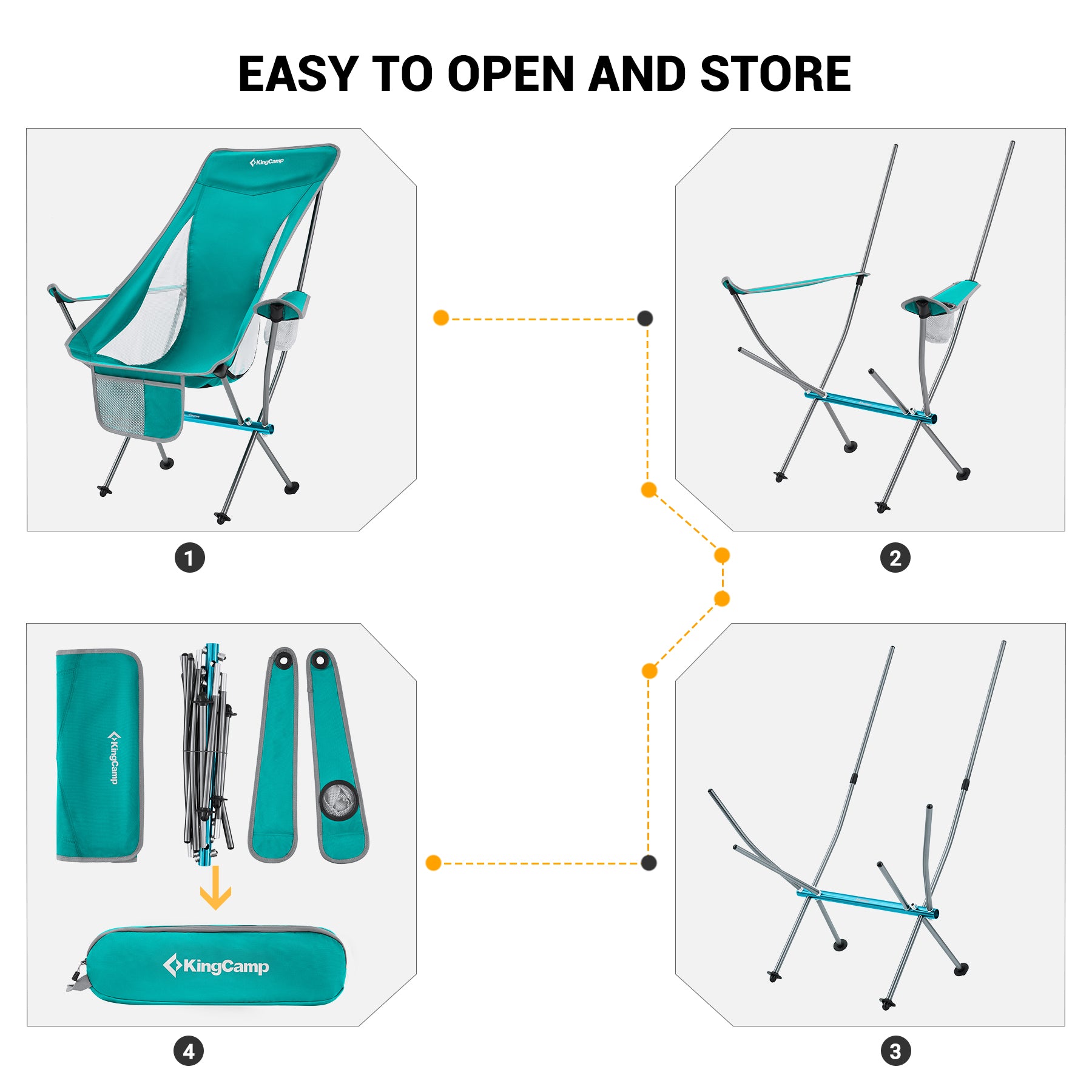 KingCamp Highback Camping Chairs