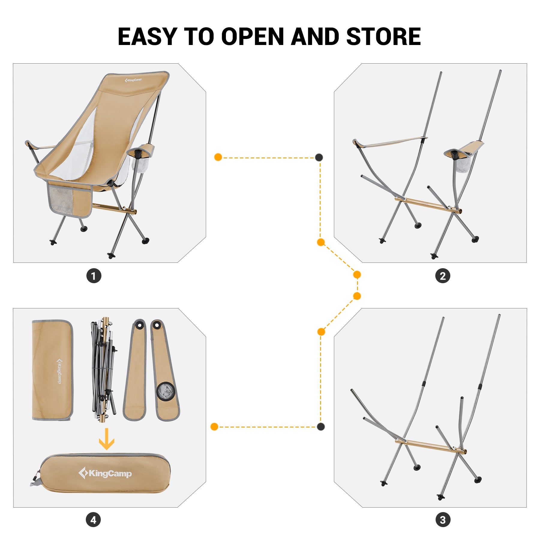 KingCamp Highback Camping Chairs
