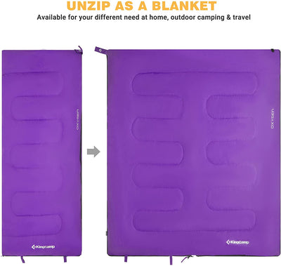 KingCamp Joinable Envelope Lightweight Adults Sleeping Bags