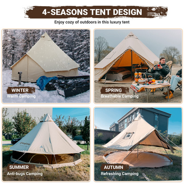 luxury tent capalonga KingCamp KHAN C 400 Glamping Cotton Bell Tent 16.4ft/13.2ft