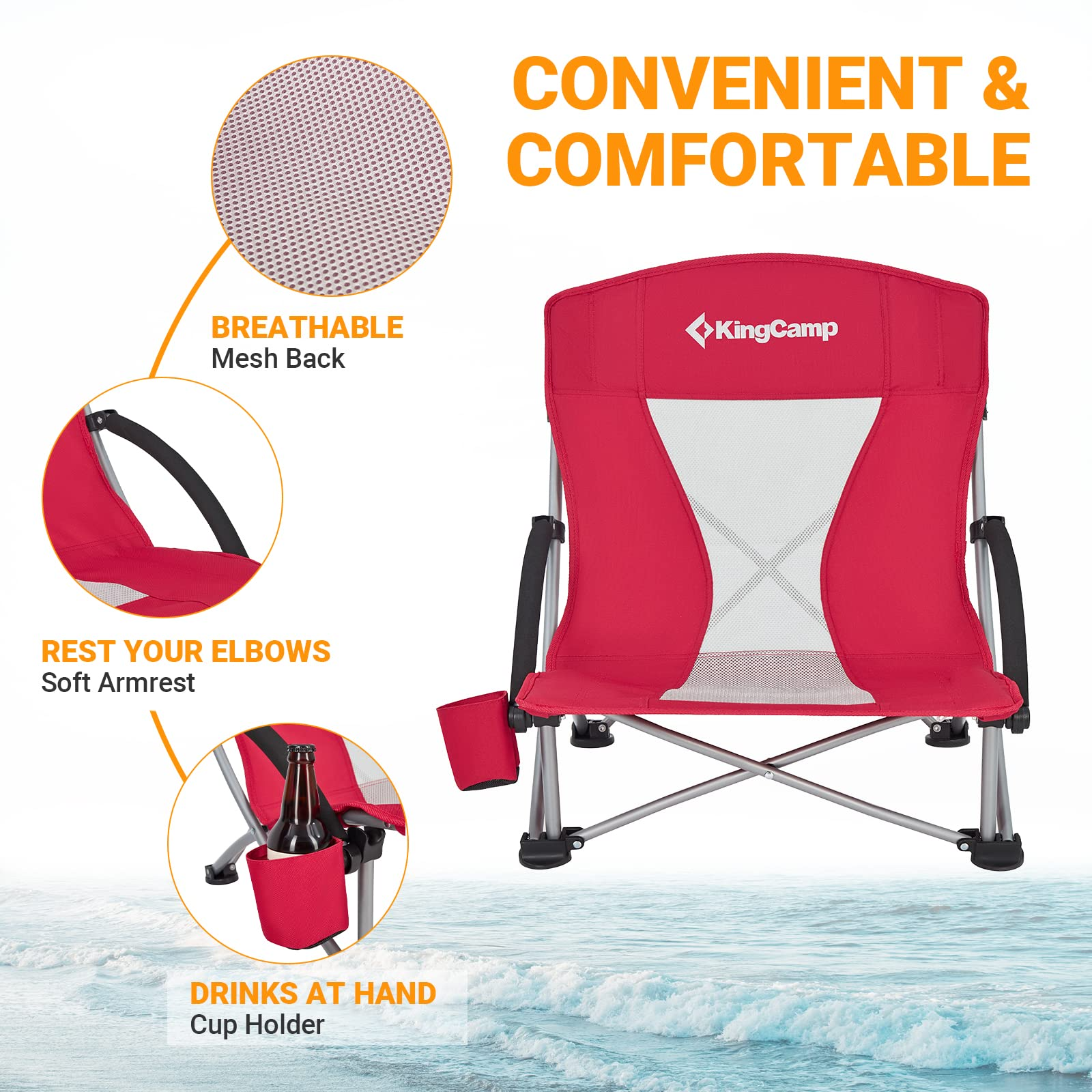 KingCamp Low Sling Beach Chairs
