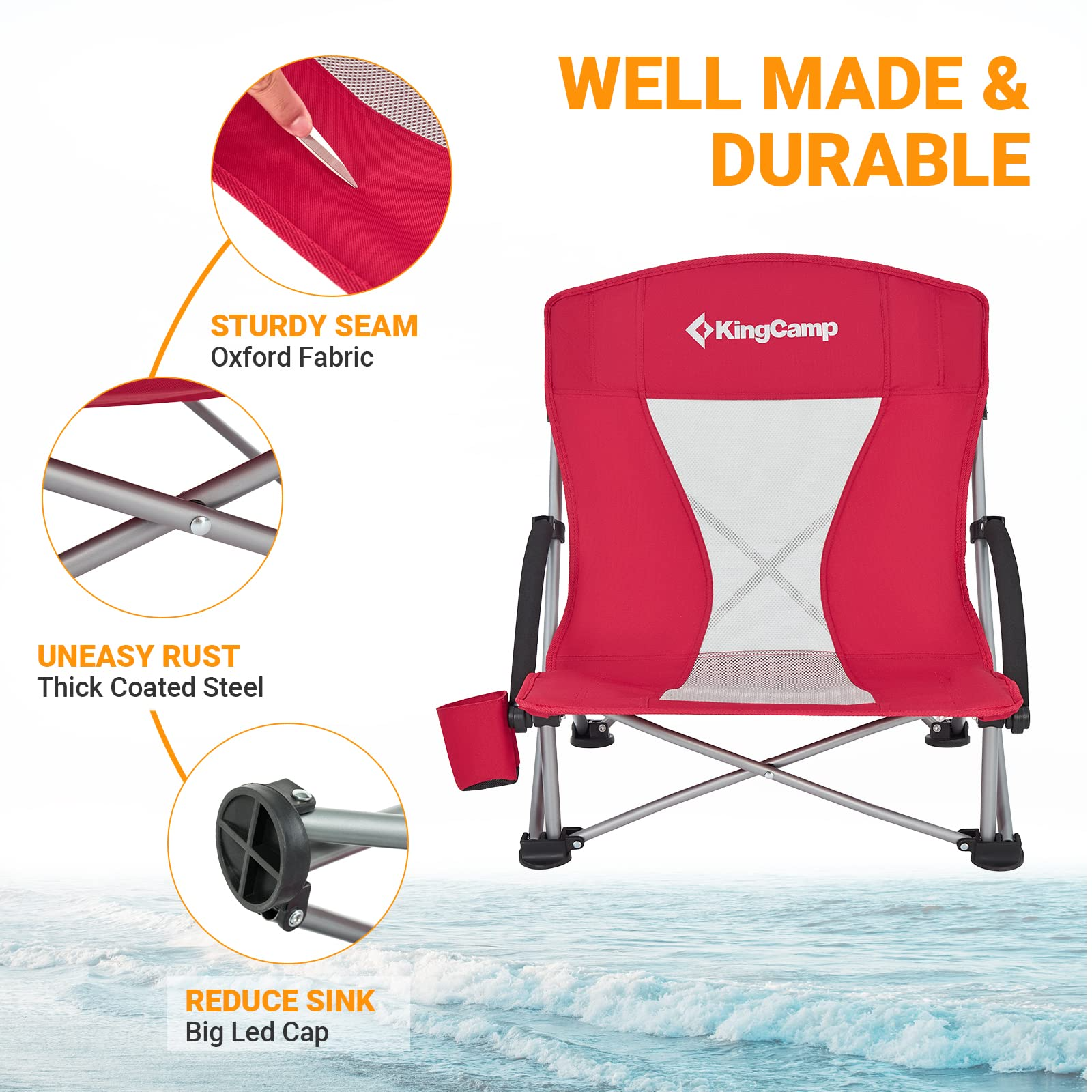 KingCamp Low Sling Beach Chairs