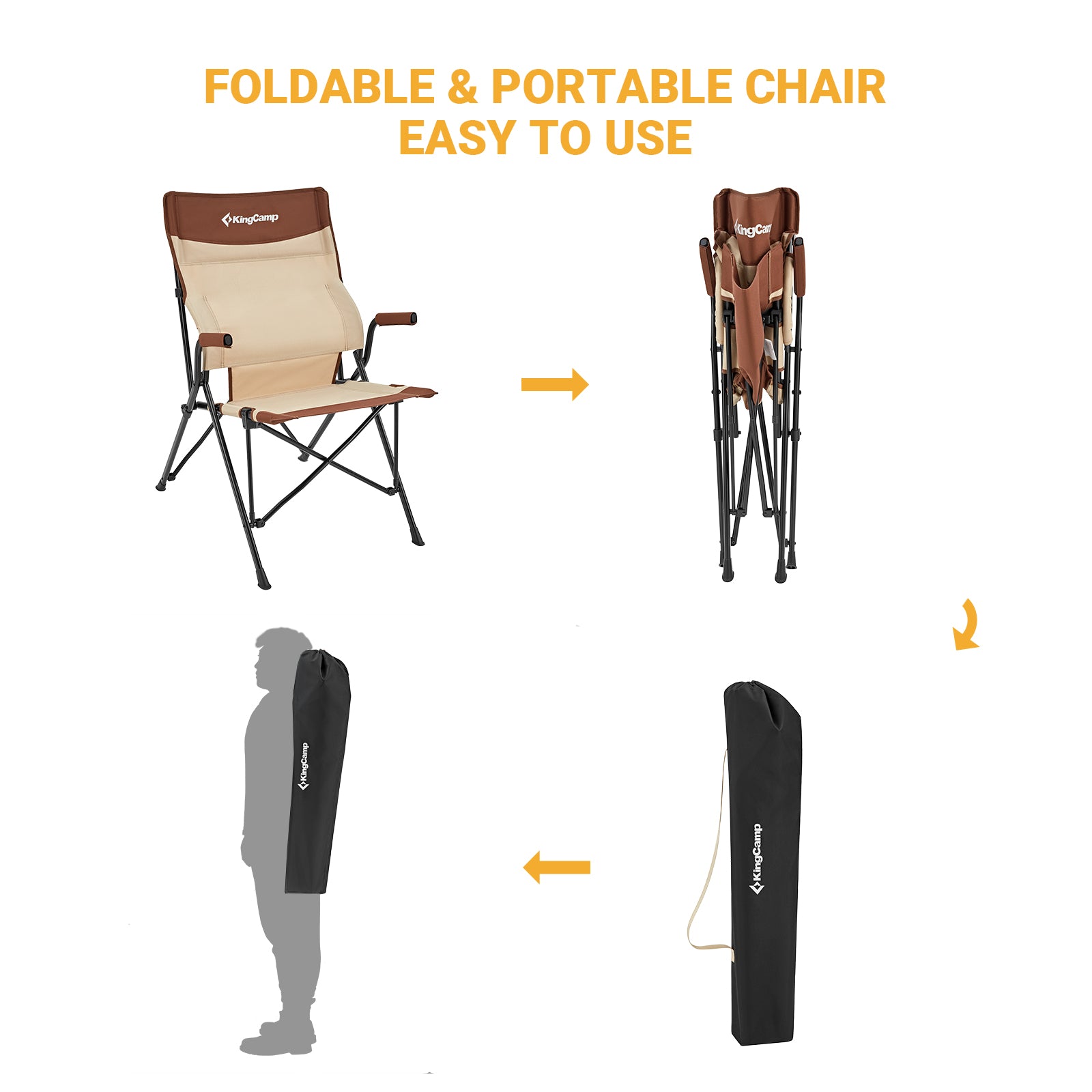 KingCamp Lumbar Support Folding Camping Chair