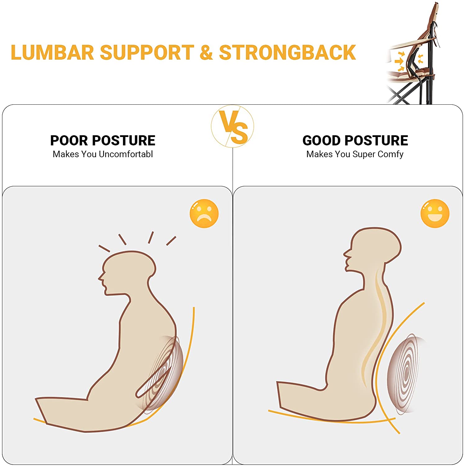 KingCamp Max load 136kg Camping Outdoor Chair