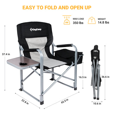 KingCamp Mesh Back Folding Chair with Cooler Bag