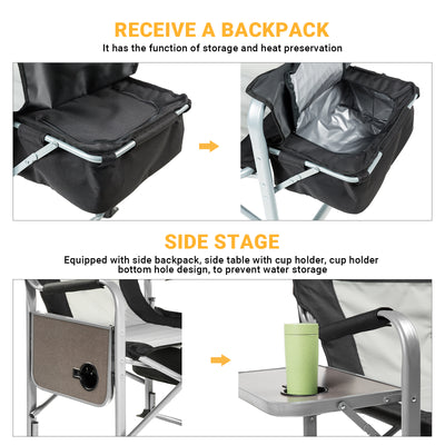 KingCamp Mesh Back Folding Chair with Cooler Bag