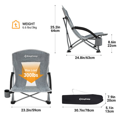 KingCamp Low Sling Beach Chairs