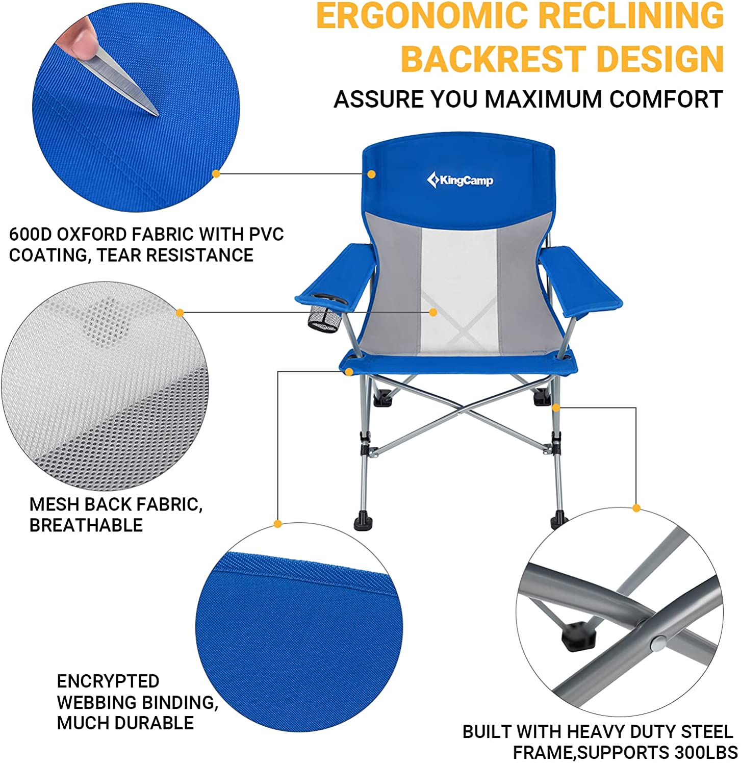 KingCamp Mesh Oversized Camping Chair
