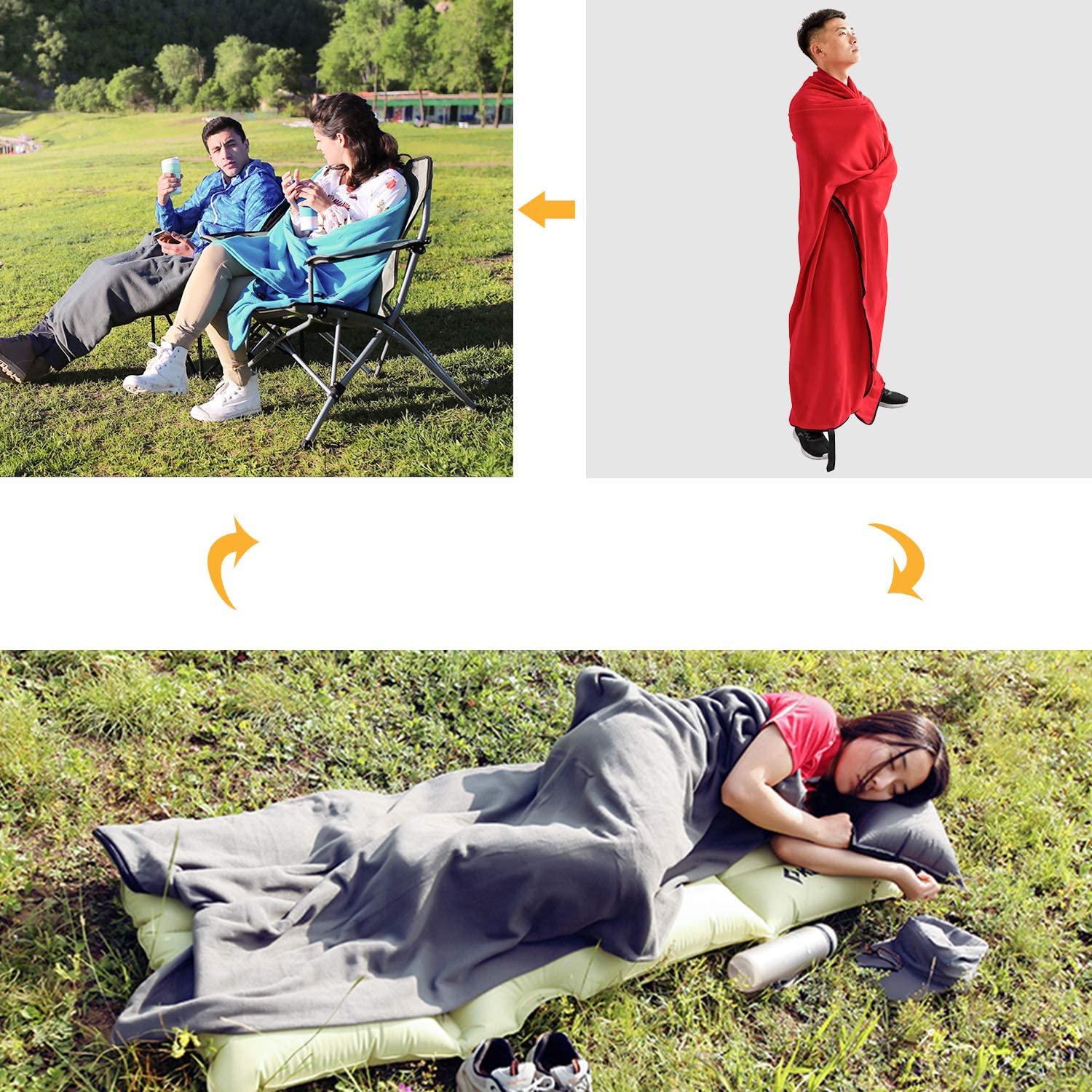KingCamp Multi-Purpose Fleece Sleeping Bag Liner Blanket